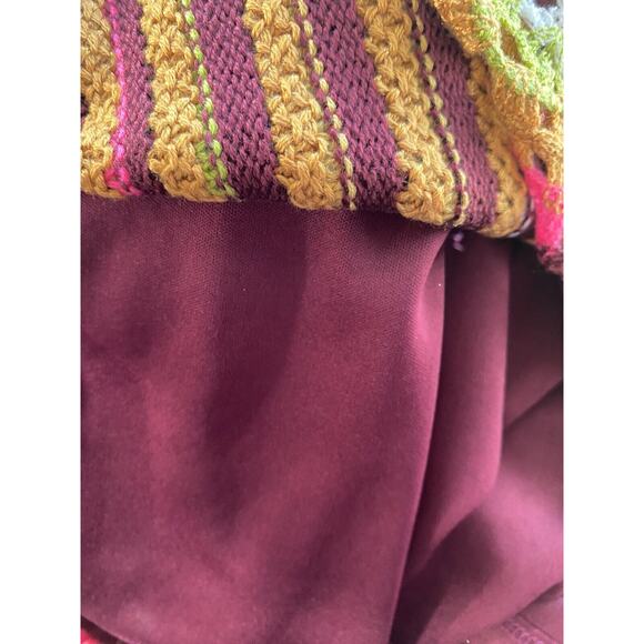 SO‎ Goods for Life Granny Square Crochet Midi Skirt Women XL Mustard Boho Hippie - Picture 5 of 10